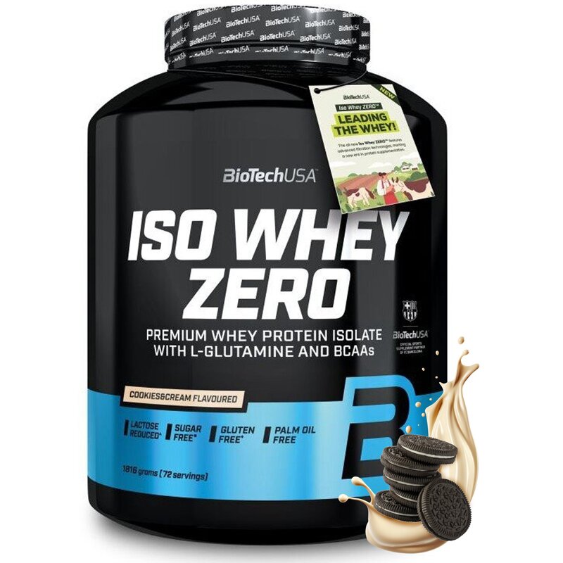 Odżywka białkowa BIOTECH Iso Whey Zero Ciastko z kremem (1816 g) Bez cukru