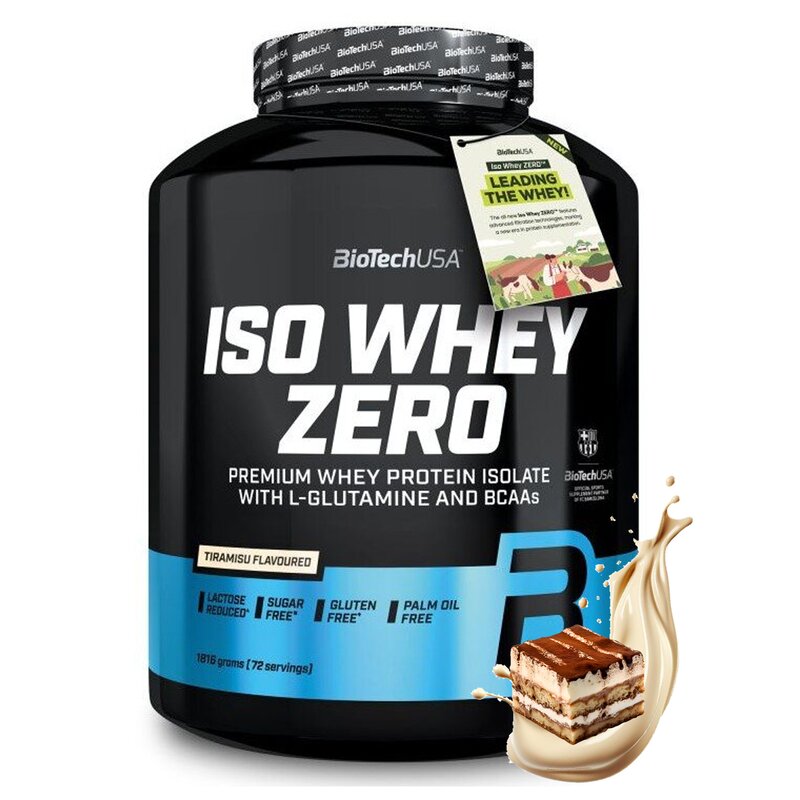 Odżywka białkowa BIOTECH Iso Whey Zero Tiramisu (1816 g) Bez cukru