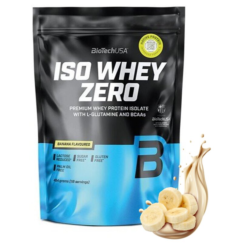 Odżywka białkowa BIOTECH Iso Whey Zero Bananowy (454 g) Bez cukru