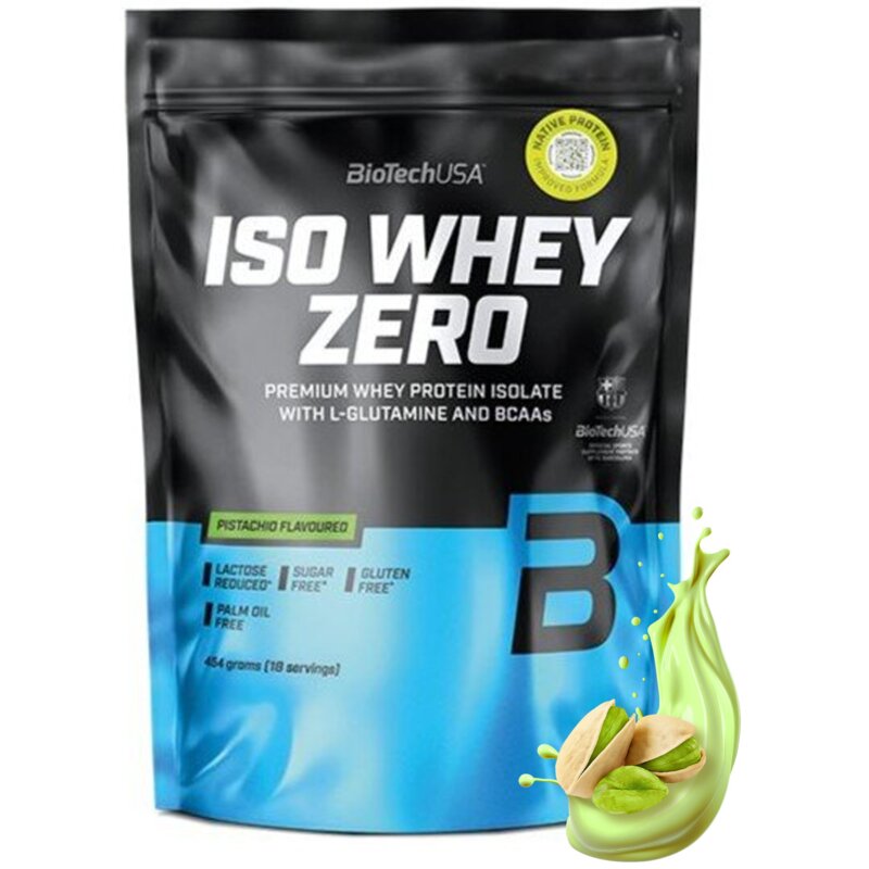 Odżywka białkowa BIOTECH Iso Whey Zero Pistacjowy (454 g) Bez cukru
