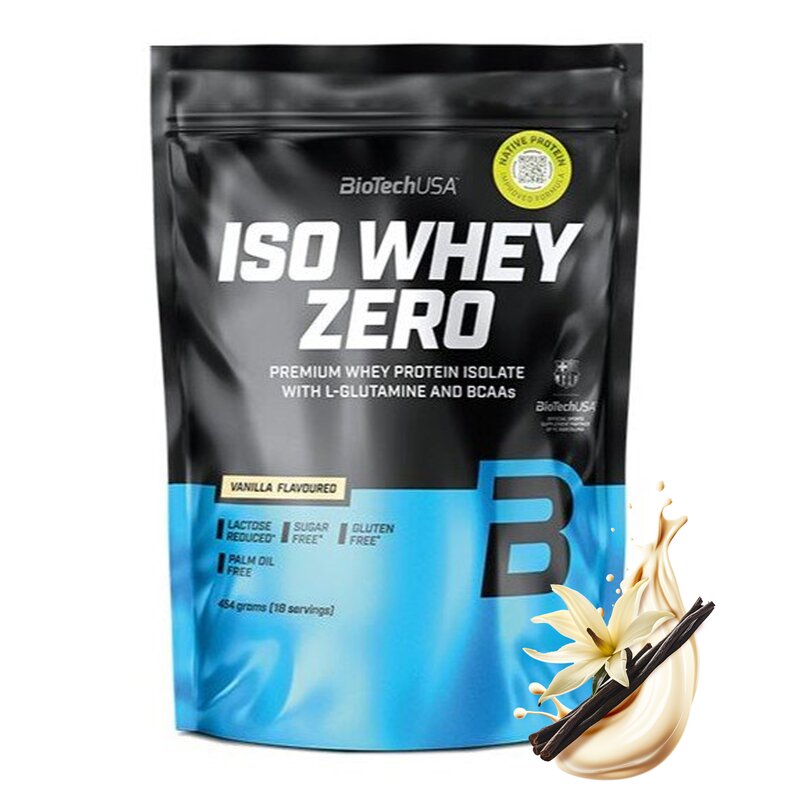 Odżywka białkowa BIOTECH Iso Whey Zero Waniliowy (454 g) Bez cukru