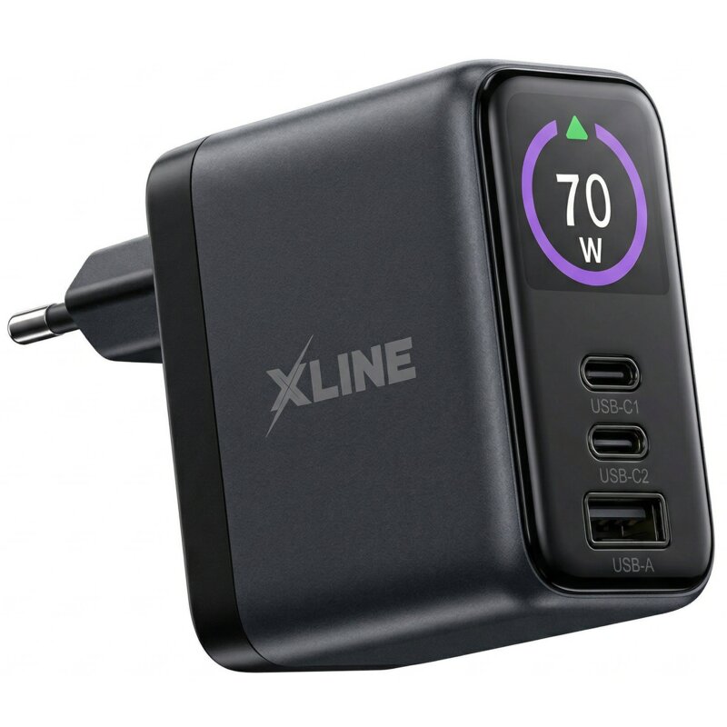Ładowarka sieciowa XLINE WCT703K 70W GaN Czarny