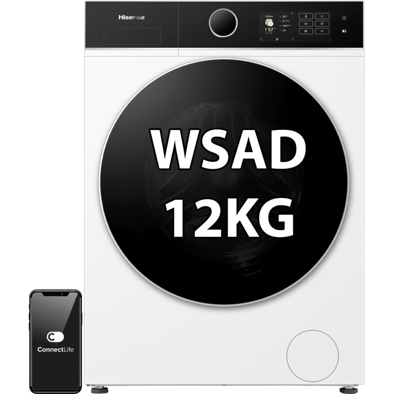 Pralka HISENSE Seria 5i WF5I1245BWR 12kg 59.5cm 1400obr Sterowanie smartfonem