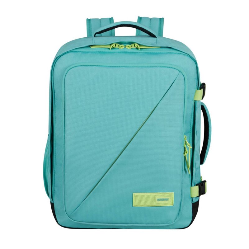 Plecak kabinowy AMERICAN TOURISTER Take2Cabin S/M Turkusowo-limonkowy (Wizz Air)