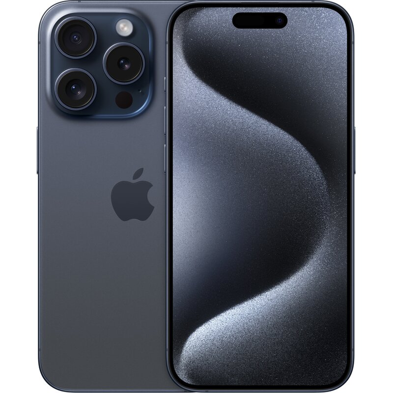 Smartfon APPLE iPhone 15 Pro (odnowiony, nieaktywowany) 5G 128GB 6.1" 120Hz Tytan błękitny (CPO) 2x eSIM