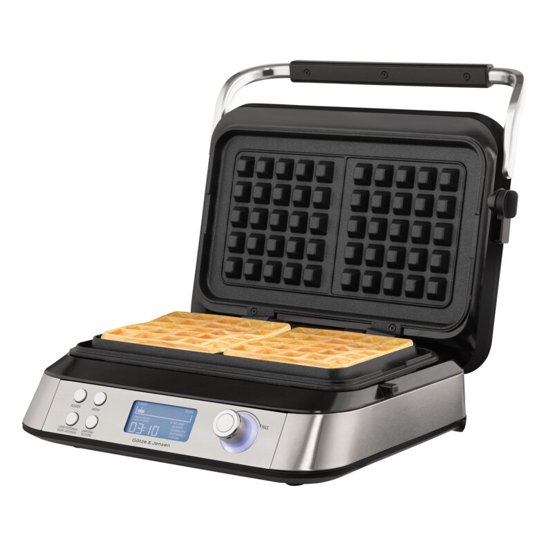 Gofrownica GÖTZE & JENSEN DW901 1600W LCD 5 trybów pieczenia Powłoka ILAG Corflon Ultra