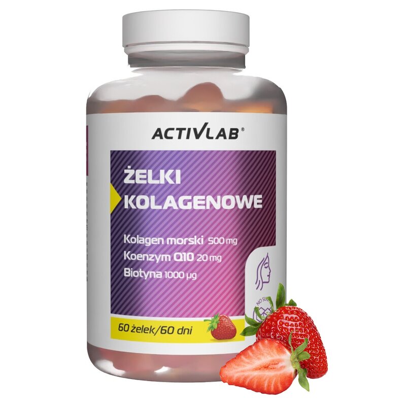 Kolagen ACTIVLAB Żelki Kolagenowe Truskawkowy (60 żelek)