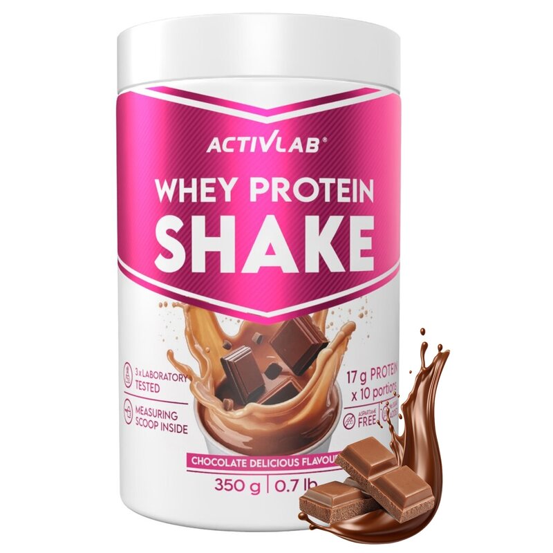 Odżywka białkowa ACTIVLAB Whey Protein Shake Pyszna Czekolada (350 g) Bez cukru