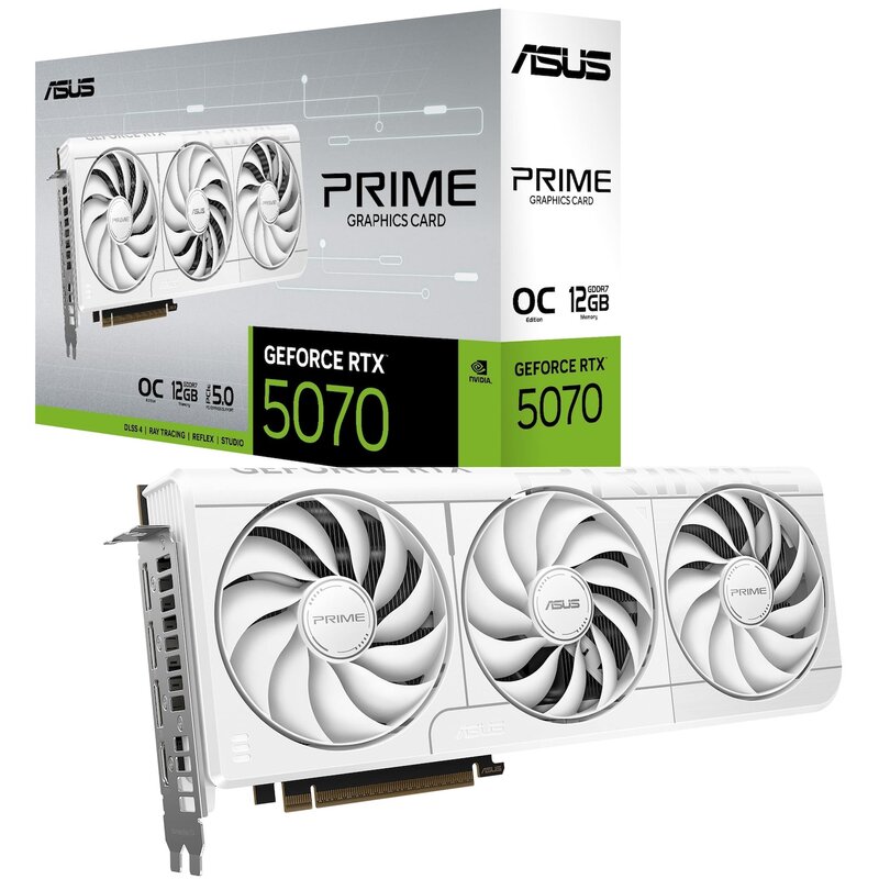 Karta graficzna ASUS GeForce RTX 5070 PRIME White OC Edition 12GB DLSS 4.5