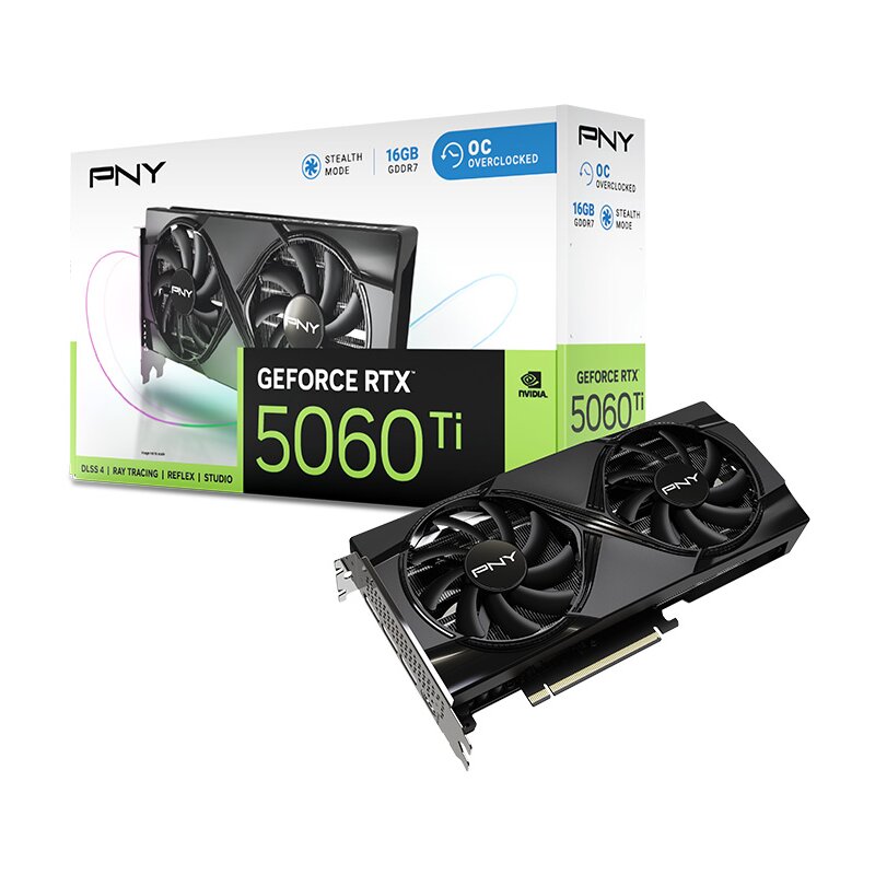 Karta graficzna PNY GeForce RTX 5060 Ti OC Dual Fan 16GB DLSS 4.5