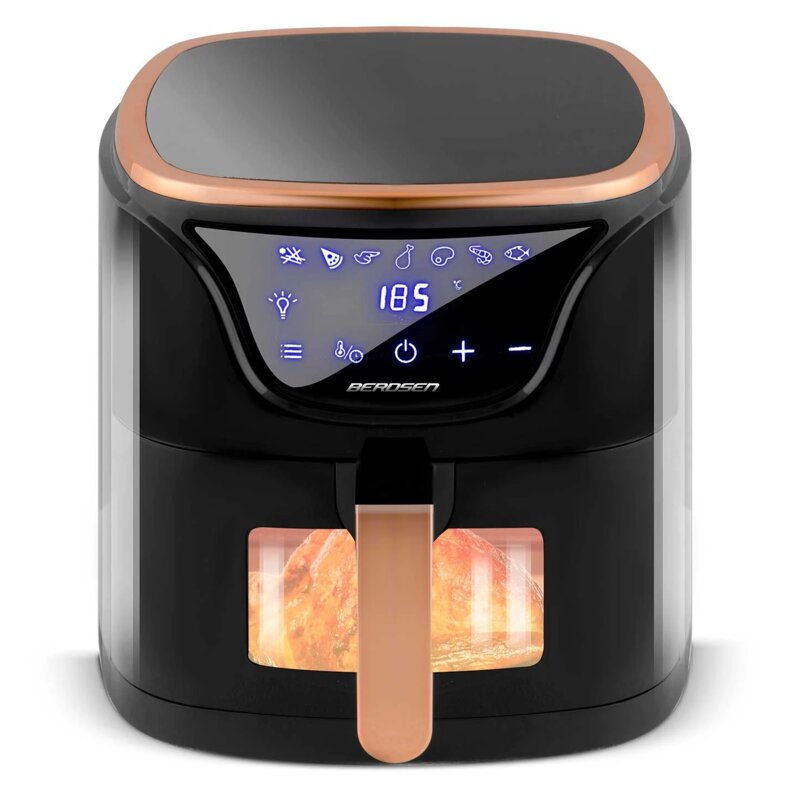 Frytkownica beztłuszczowa Air Fryer BERDSEN BD-652 5l Czarno-złoty