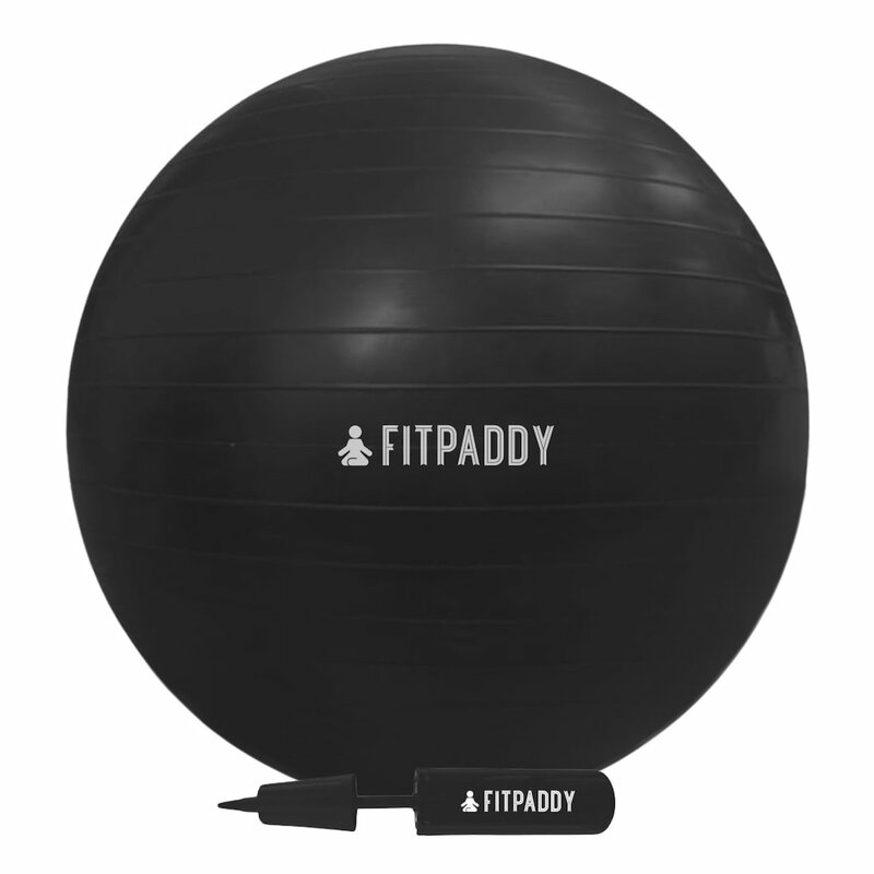 Piłka gimnastyczna FITPADDY GALL65 Czarny (65 cm)