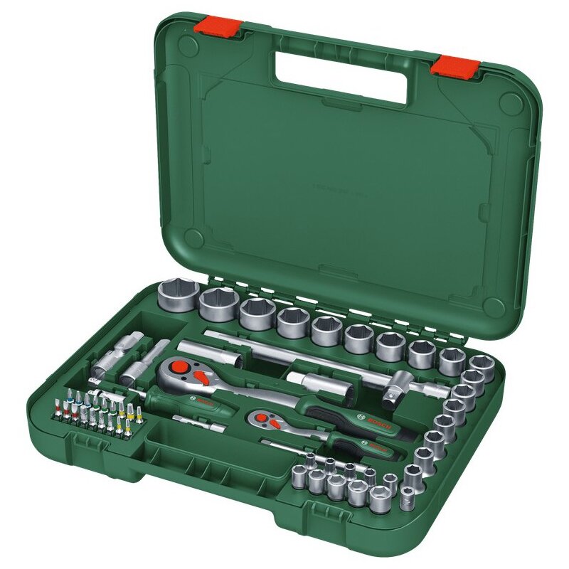 Zestaw narzędzi z grzechotkami BOSCH 1600A02Z9G (57 elementów)
