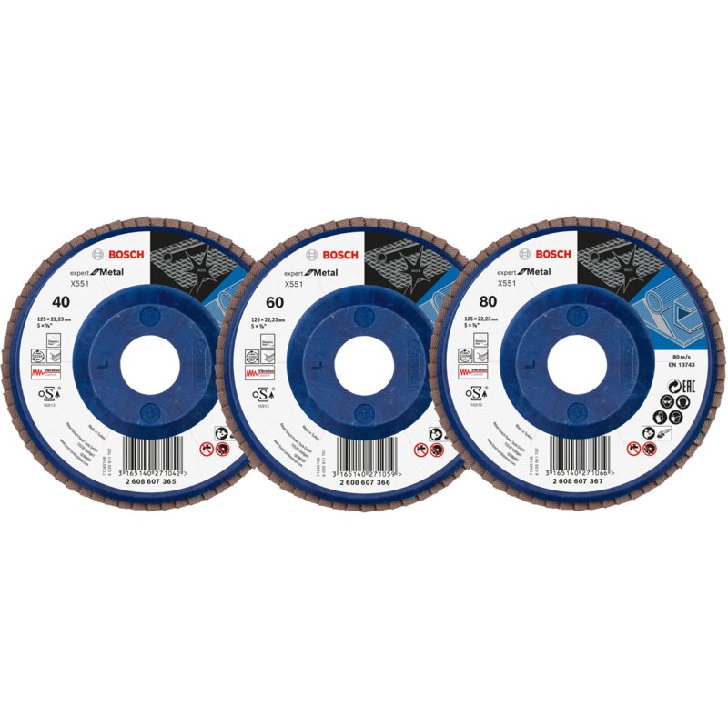 Zestaw tarcz do szlifowania BOSCH Professional 061599764W (3 szt.)