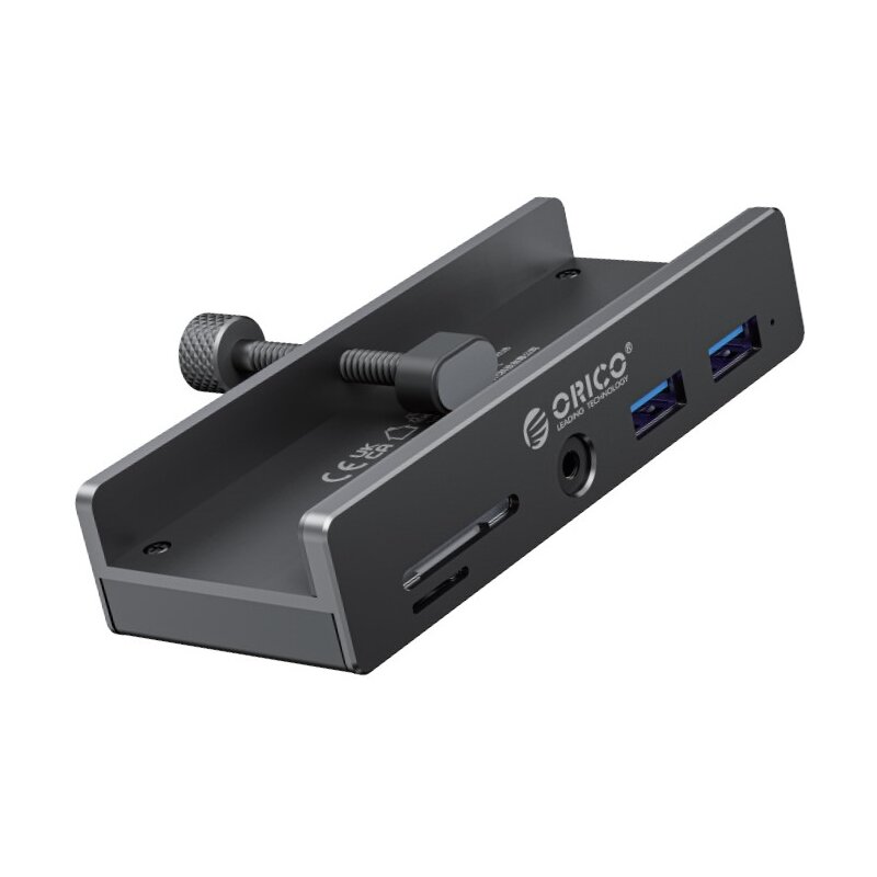 Orico USB-C - 2x USB-A 3.0, SD&TF, 3,5mm Audio - srebrny (na zacis