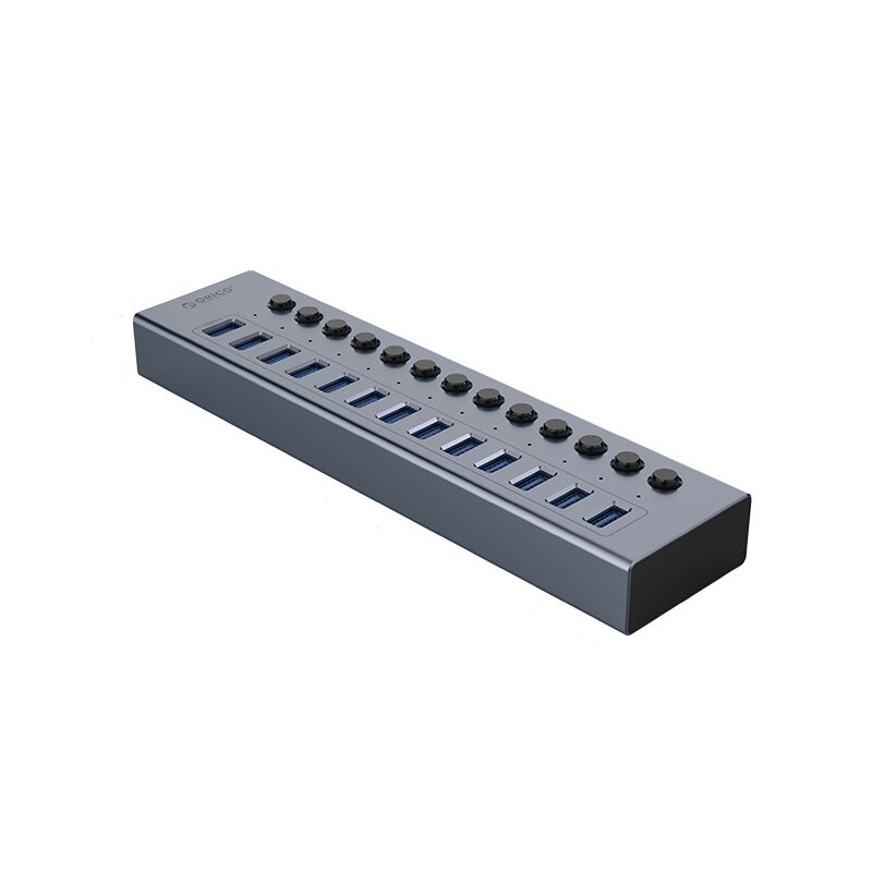Orico 13x USB-A 3.0 z włącznikami - szary