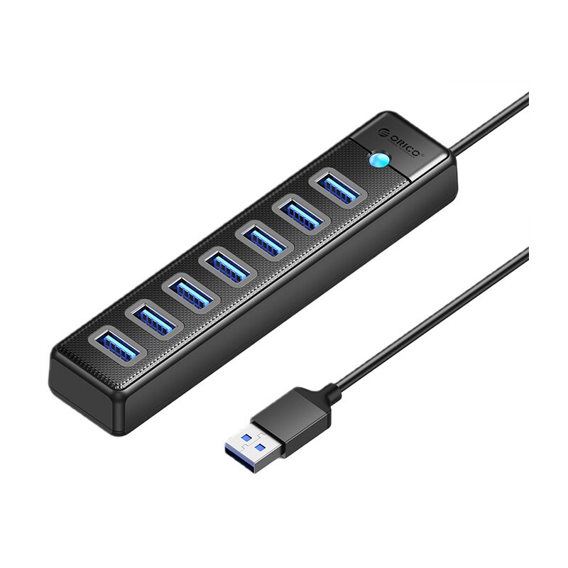 Hub ORICO PW7U-U3-10-BK-EP-HU USB 3.2 Gen. 1, Aktywny / Pasywny