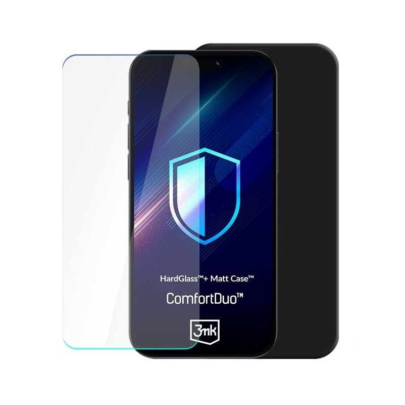 Etui 3MK ComfortDuo Matt Black do Samsung Galaxy A17 5G Czarny + szkło hartowane