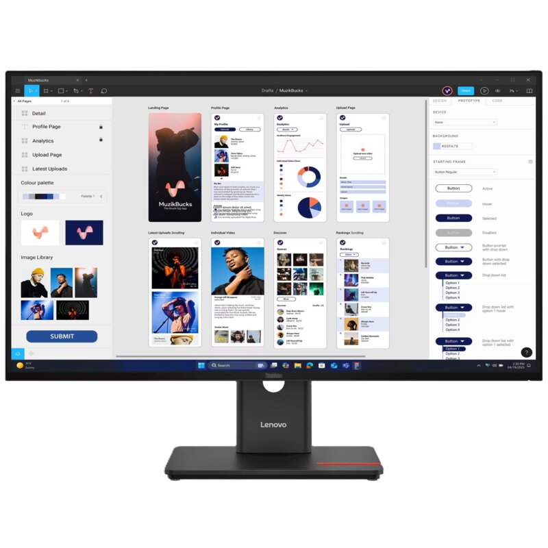 Monitor LENOVO ThinkVision T32UD-40 31.5