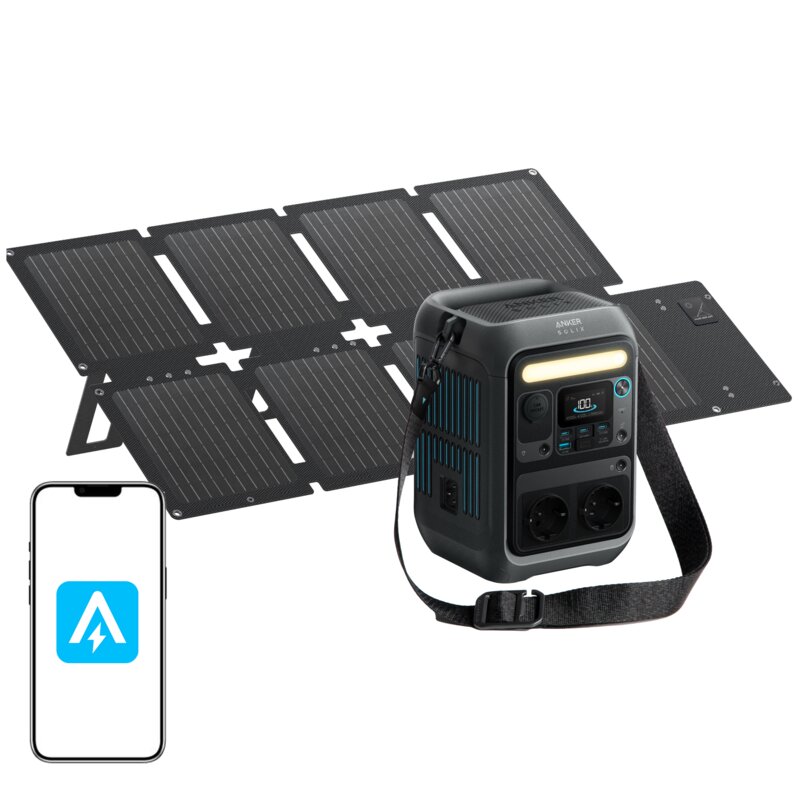 Stacja zasilania ANKER Solix C300X 288 Wh Bank energii + Panel solarny PS60 60W
