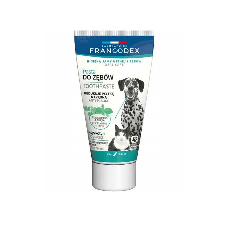 Pasta do zębów dla psów i kotów FRANCODEX Enzymatyczna 70 g