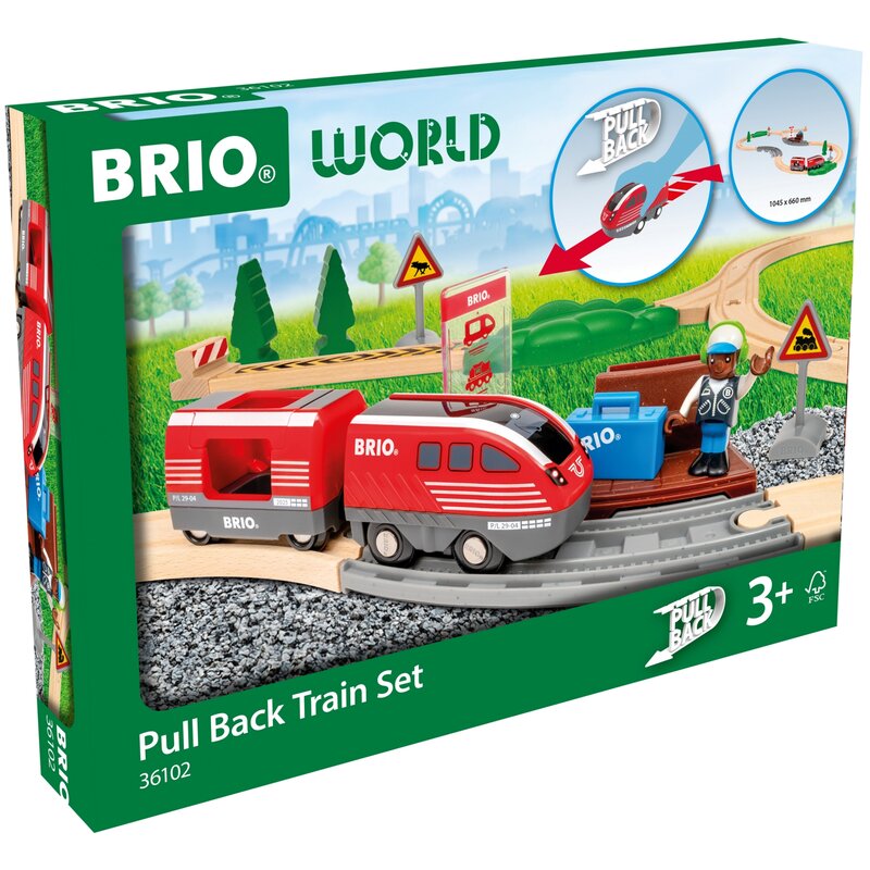 Kolejka BRIO World Pull Back Train Set 63610200