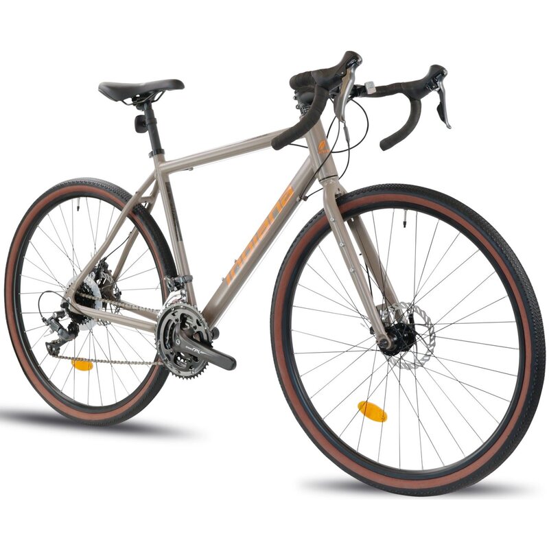 Rower gravel INDIANA Claris M22 28 cali męski Brązowo-pomarańczowy