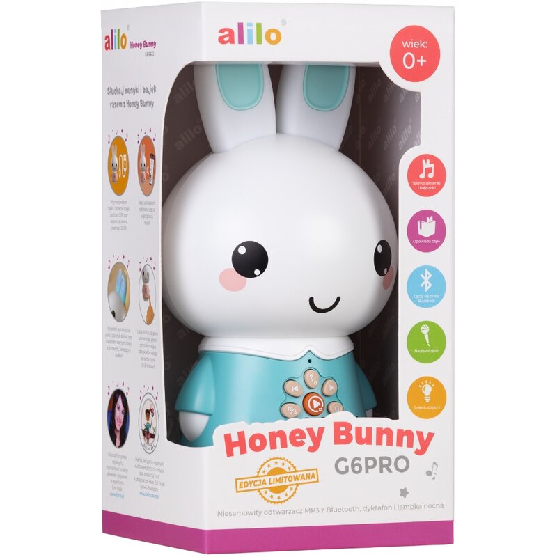Zabawka edukacyjna ALILO Króliczek Alilo Honey Bunny G6PRO Turkusowy