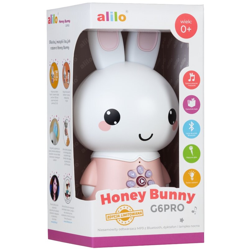 Zabawka edukacyjna ALILO Króliczek Alilo Honey Bunny G6PRO Różowy