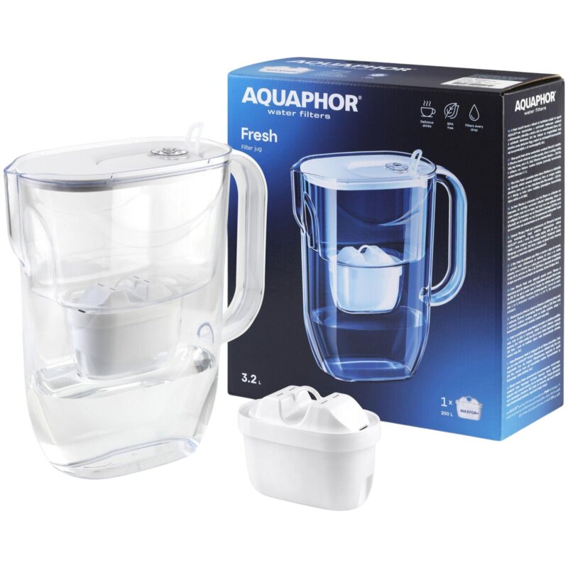 Dzbanek filtrujący AQUAPHOR Fresh Biały + Wkład Maxfor+
