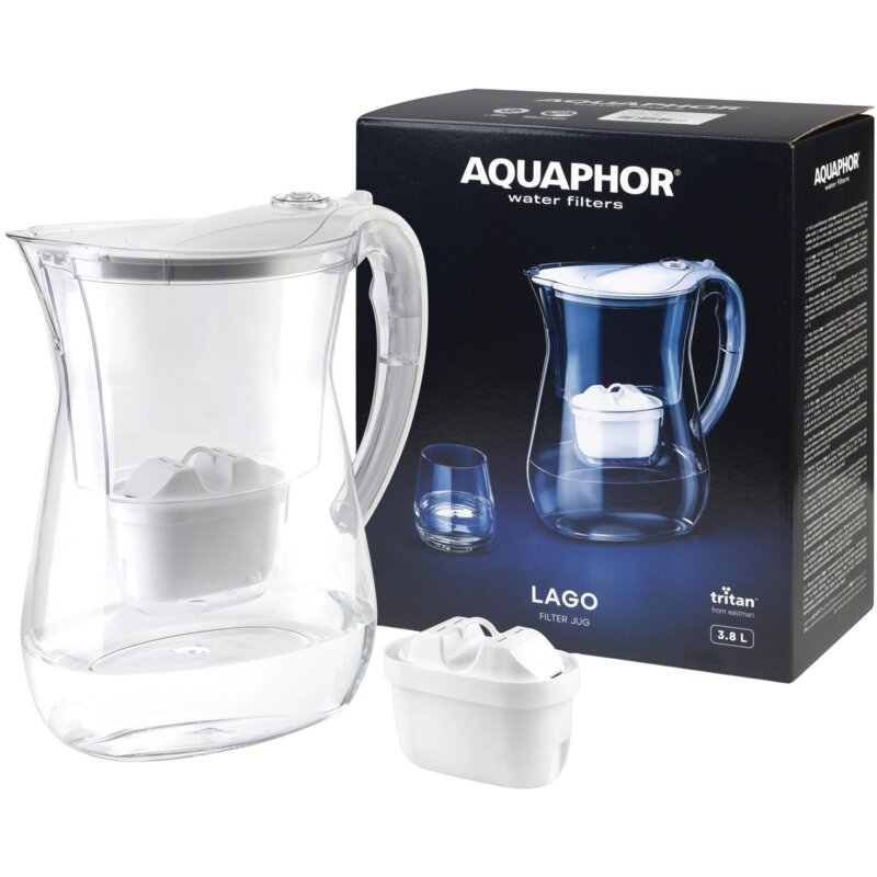 Dzbanek filtrujący AQUAPHOR Lago Biały + Wkład Maxfor+