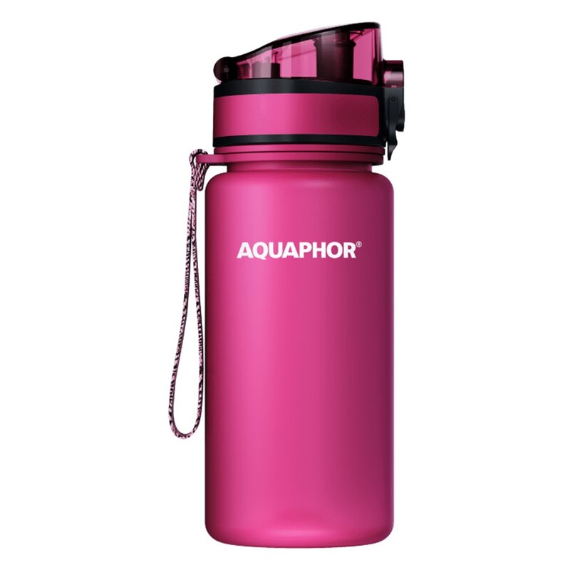 Butelka filtrująca AQUAPHOR City 350 ml Różowy