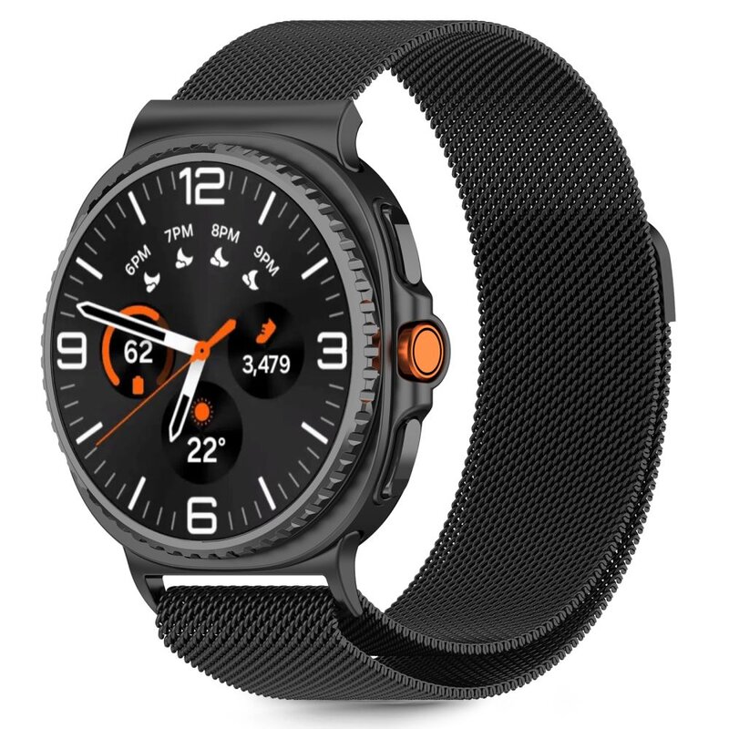 Pasek TECH-PROTECT MilaneseBand do Samsung Galaxy Watch 8/Classic (szerokość paska 22 mm) Czarny