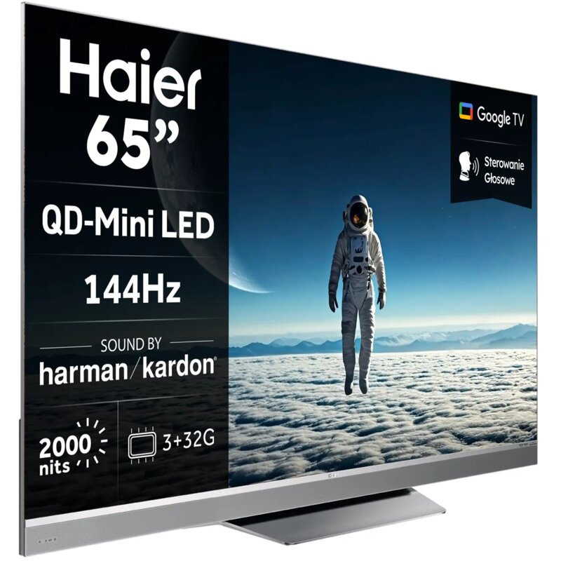 Telewizor HAIER H65M95EUX 65" QD-MiniLED 4K Google TV 144Hz Dolby Vision Dolby Atmos HDMI 2.1