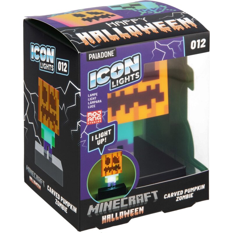 Paladone Minecraft ICON Lights – Zombie Jack O'Lantern