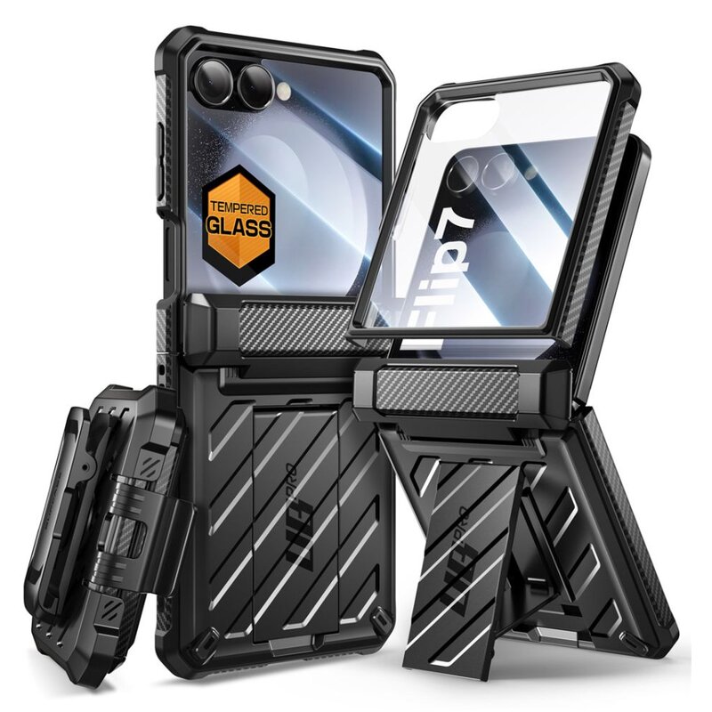 Etui SUPCASE Unicorn Beetle Pro do Samsung Galaxy Z Flip 7 Czarny