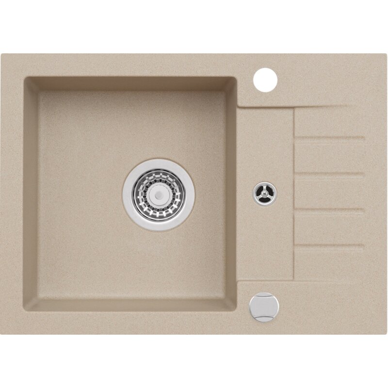 Zlewozmywak jednokomorowy z ociekaczem ALVEUS Amaro 30 9913355P Beżowy 42x58