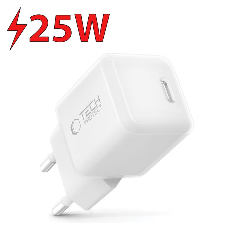 Ładowarka sieciowa TECH-PROTECT NCM25 PD 25W Biały