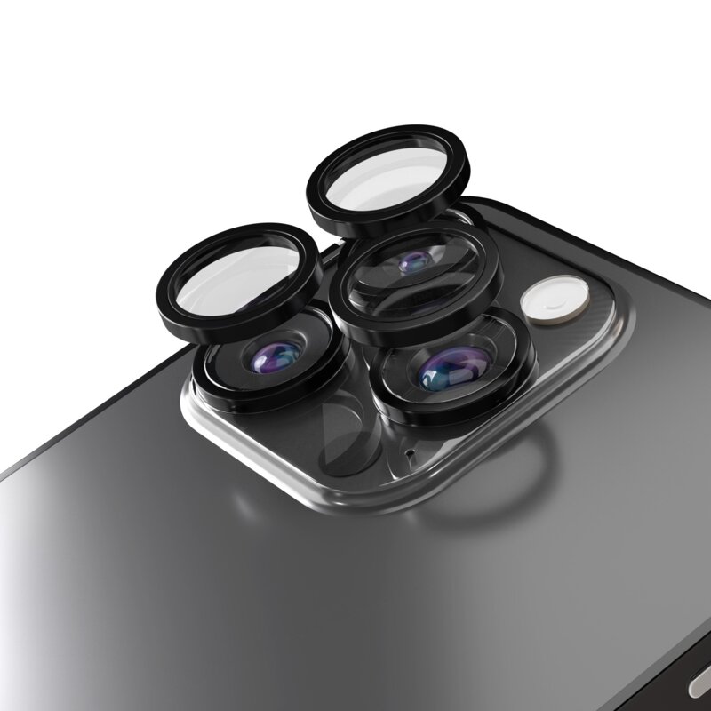 Szkło na aparat ETTERI Camera Lens Protector do Apple iPhone 15 Pro/15 Pro Max Czarny