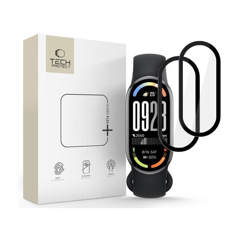 Szkło hybrydowe TECH-PROTECT Glass Flex+ do Xiaomi Smart Band 10/10 NFC Czarny