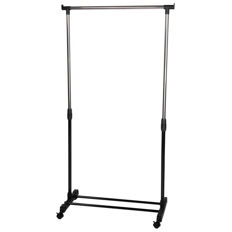 Wieszak ALPINA 78 x 41 x 93 - 158 cm Czarno-srebrny