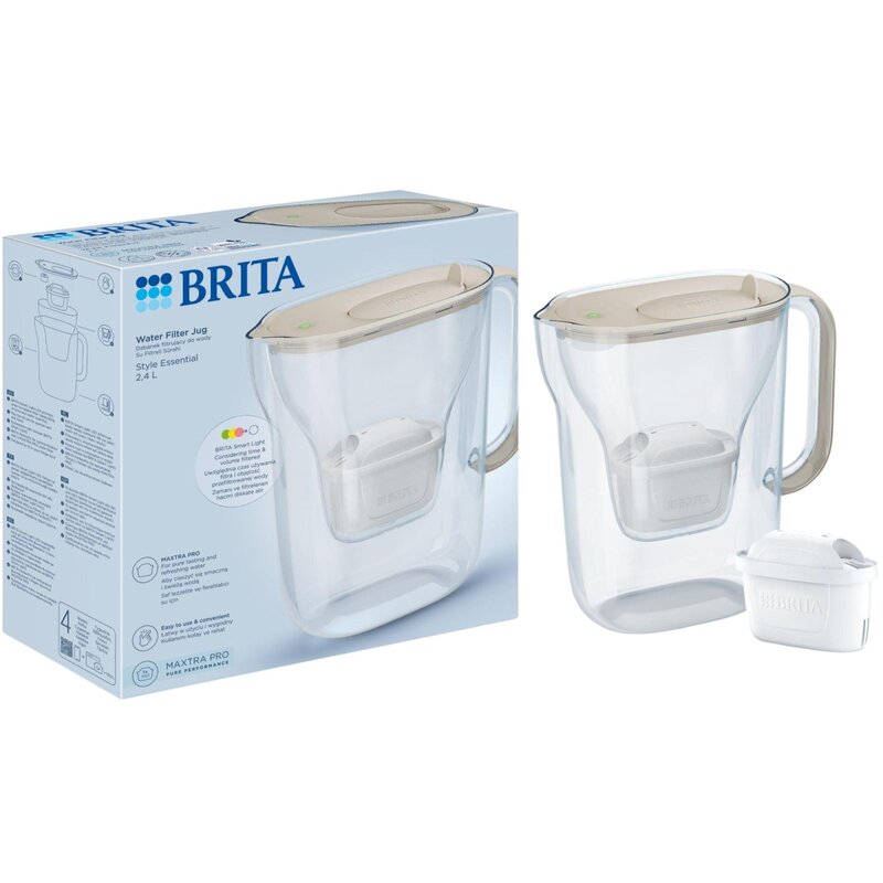 Dzbanek filtrujący BRITA Style Essential Piaskowy + Wkład Maxtra Pro Pure Performance