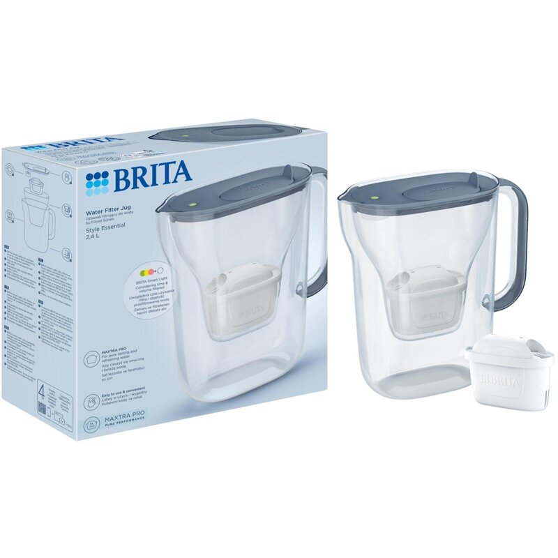 Dzbanek filtrujący BRITA Style Essential Grafitowy + Wkład Maxtra Pro Pure Performance