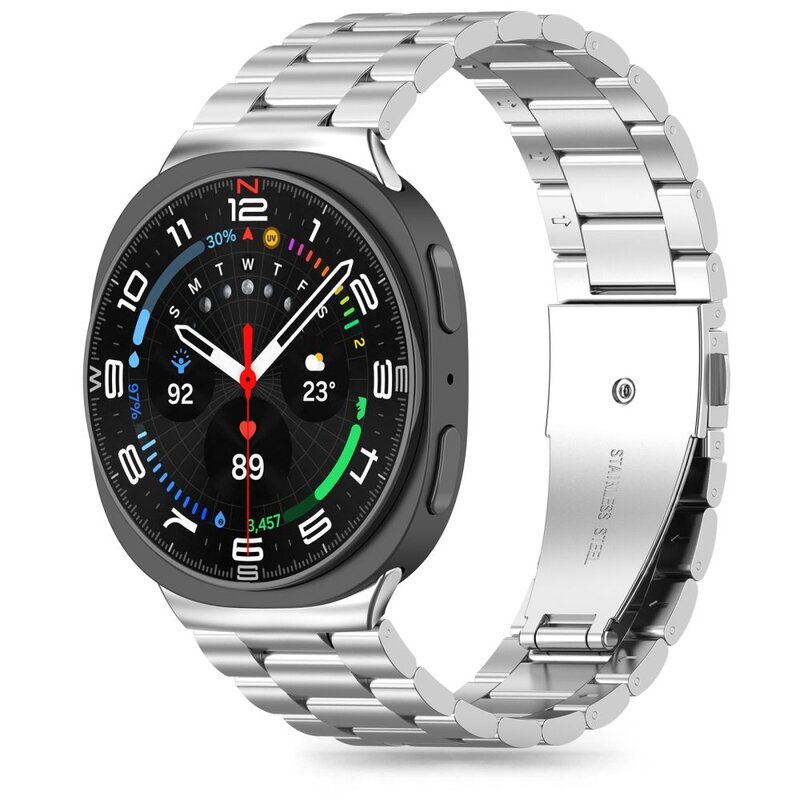 Pasek TECH-PROTECT Stainless Samsung Galaxy Watch 8/Classic (szerokość paska 20 mm) Srebrny