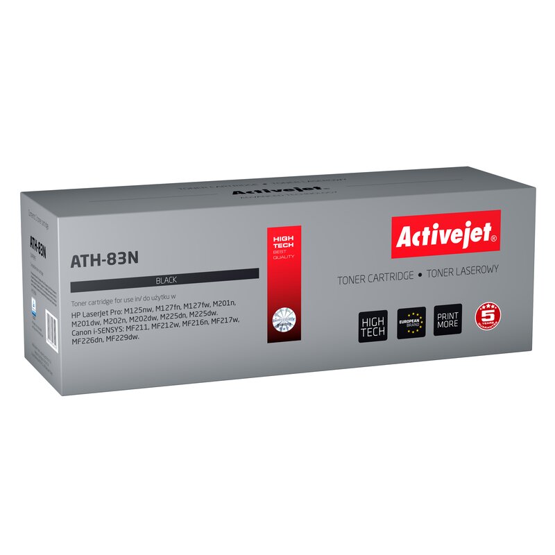 Activejet ATH-83N Toner do drukarek HP, Canon, Zamiennik HP 83A CF283A, Canon CRG-737;  Supreme;  1500 stron;  czarny.