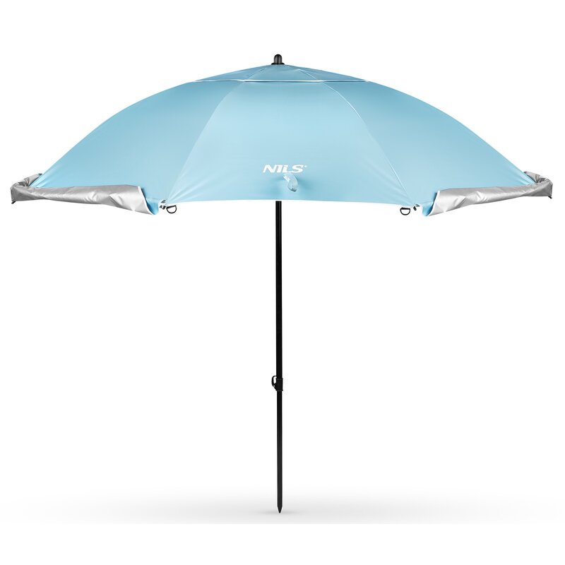 Parasol plażowy NILS CAMP NC17114 2w1 XXL 240 cm Niebieski