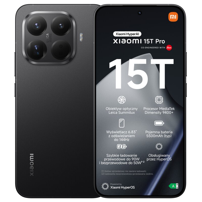 Xiaomi 15T Pro 5G 12/512 GB Czarny