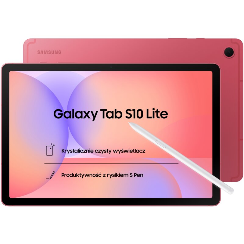 Tablet SAMSUNG Galaxy Tab S10 Lite 10.9" 6/128GB 5G Wi-Fi Czerwony + Rysik S Pen