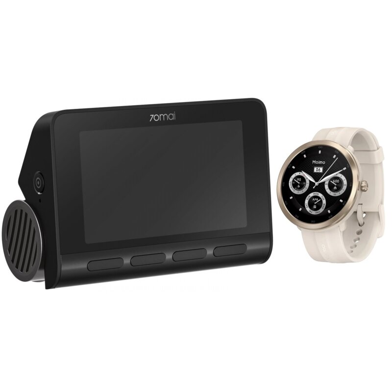 Wideorejestrator 70MAI A800S 4K + Maimo Watch WT2001 Złoty