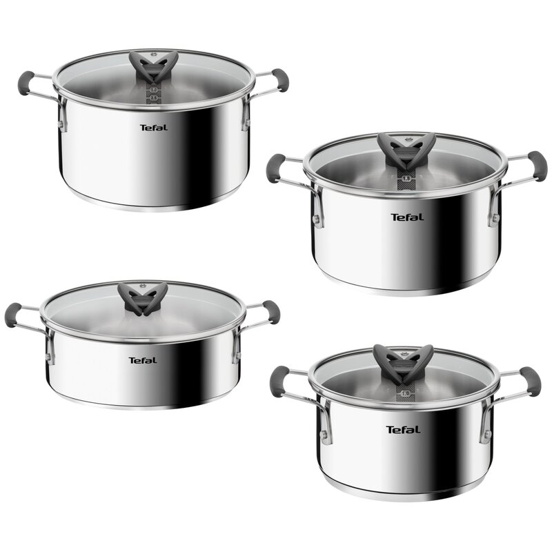 Zestaw garnków TEFAL Opti Space G7378S55 (8 elementów)